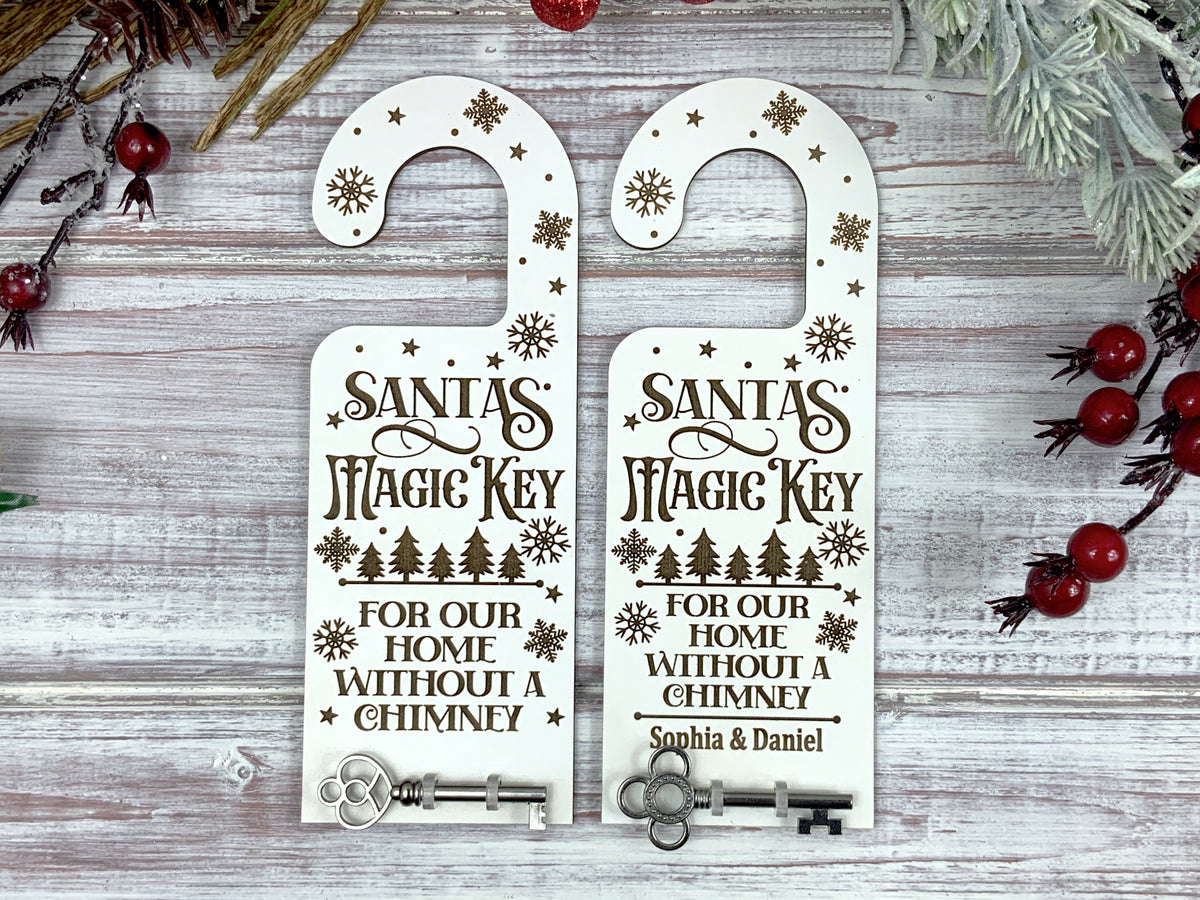 Santa's Magic Key Door Hanger with Metal Key