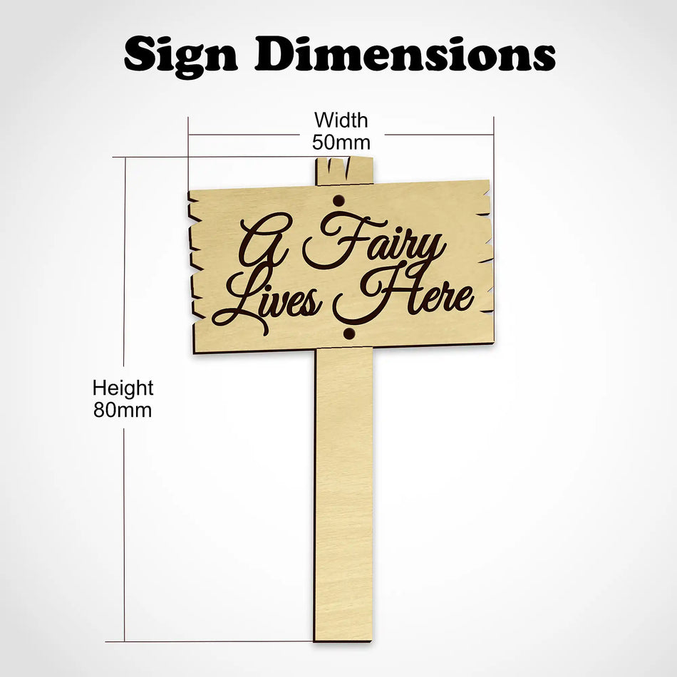 A Fairy Lives Here Garden Sign Post
