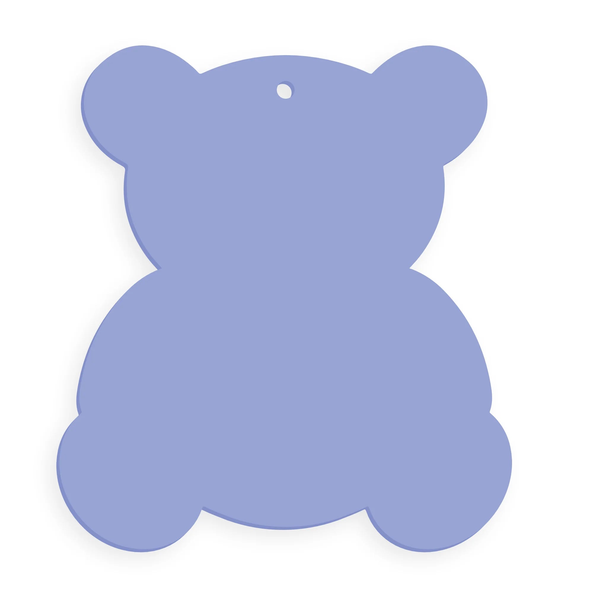 Acrylic Baby Bear Blank with a hole for hanging