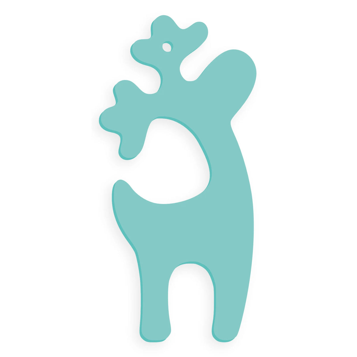 Cartoon reindeer with a hole for hanging