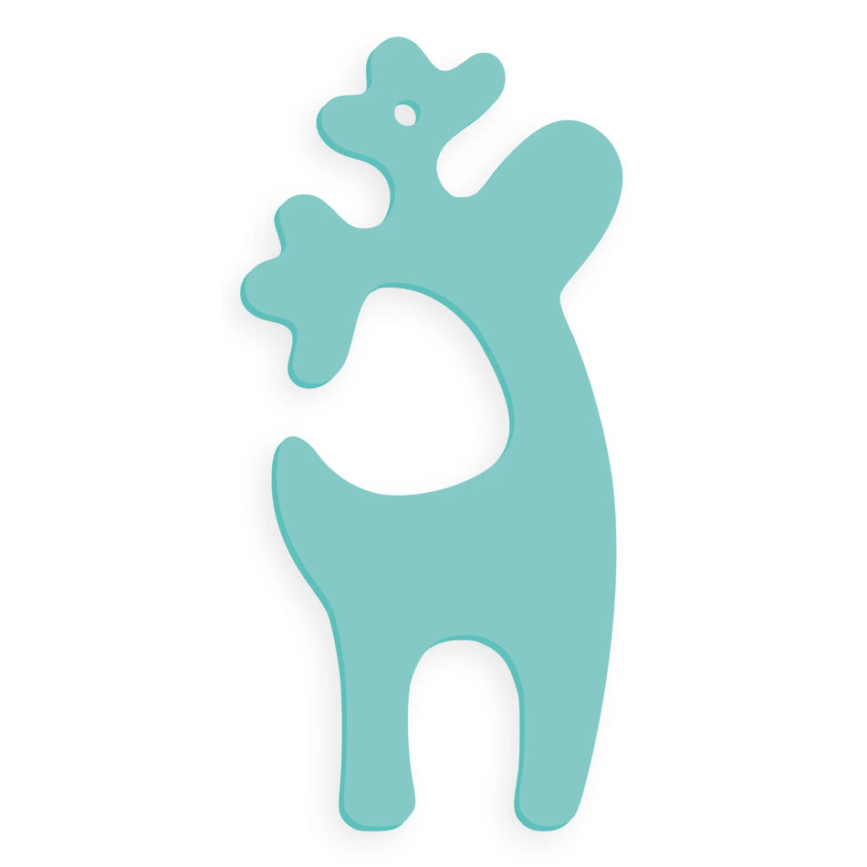 Cartoon reindeer with a hole for hanging