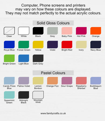 Acrylic Colour Swatch