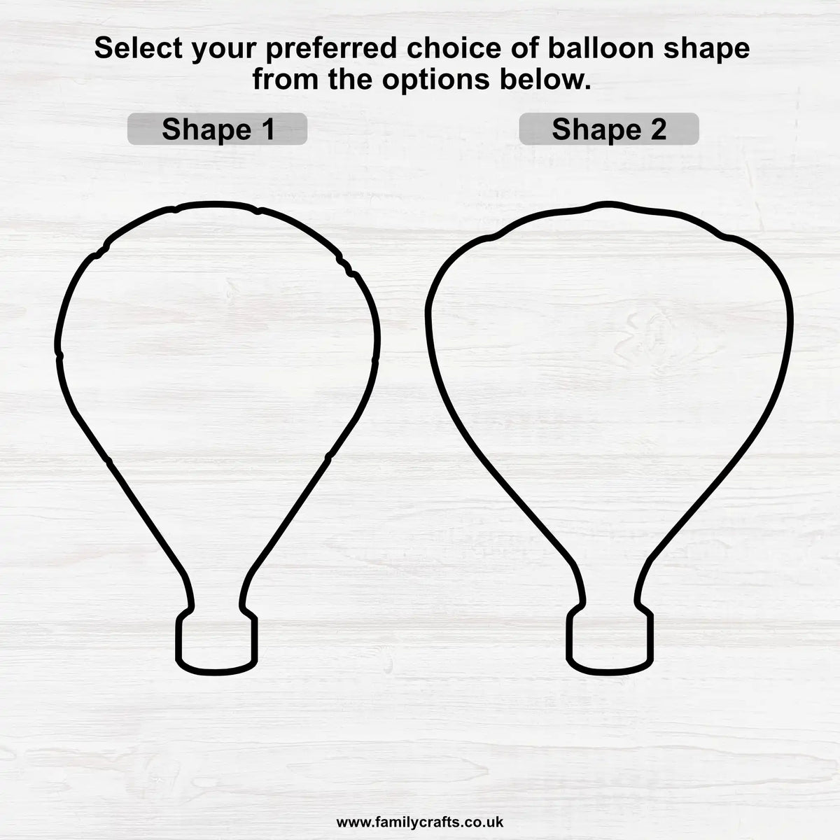Hot Air Balloon Shape Choice