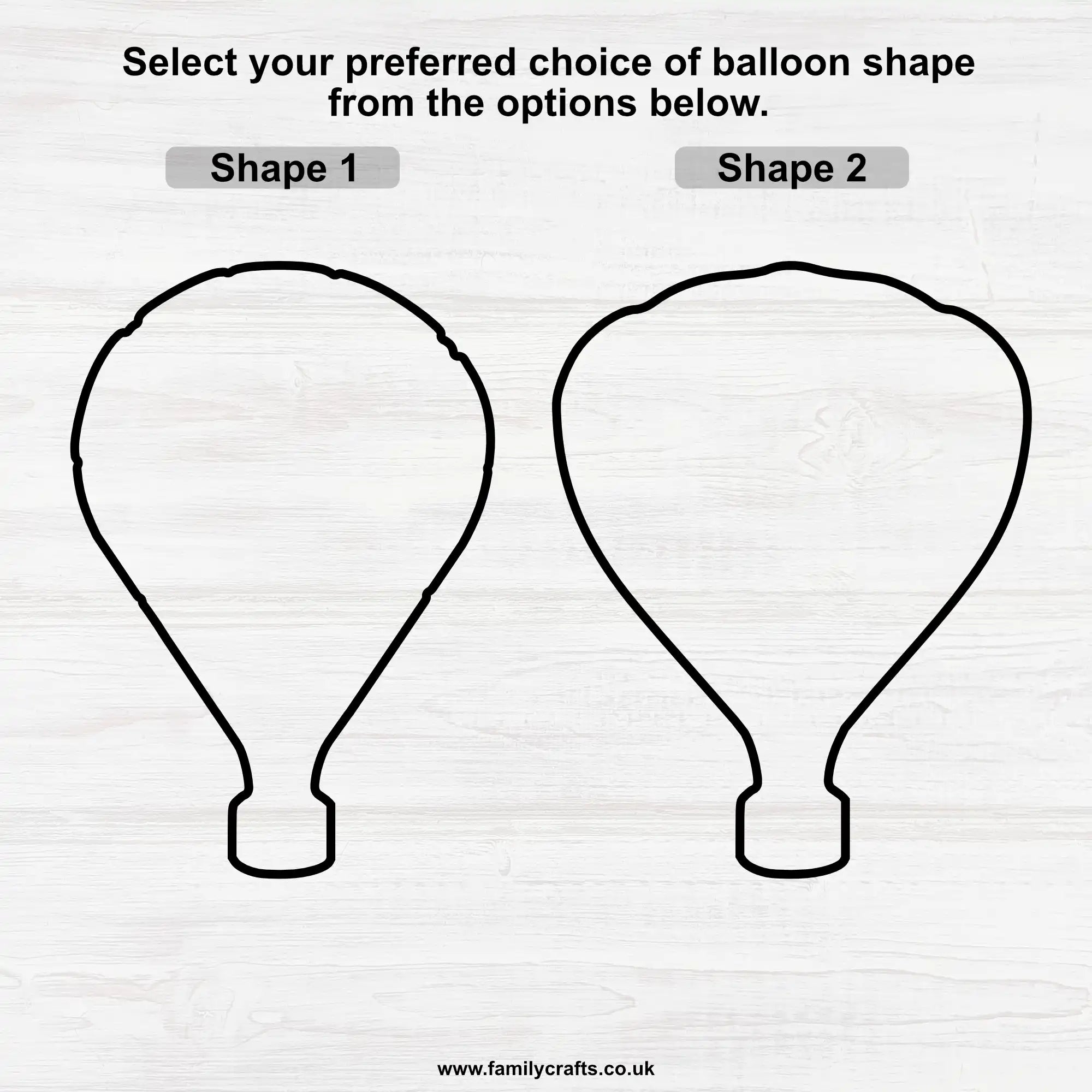 Hot Air Balloon Shape Choice