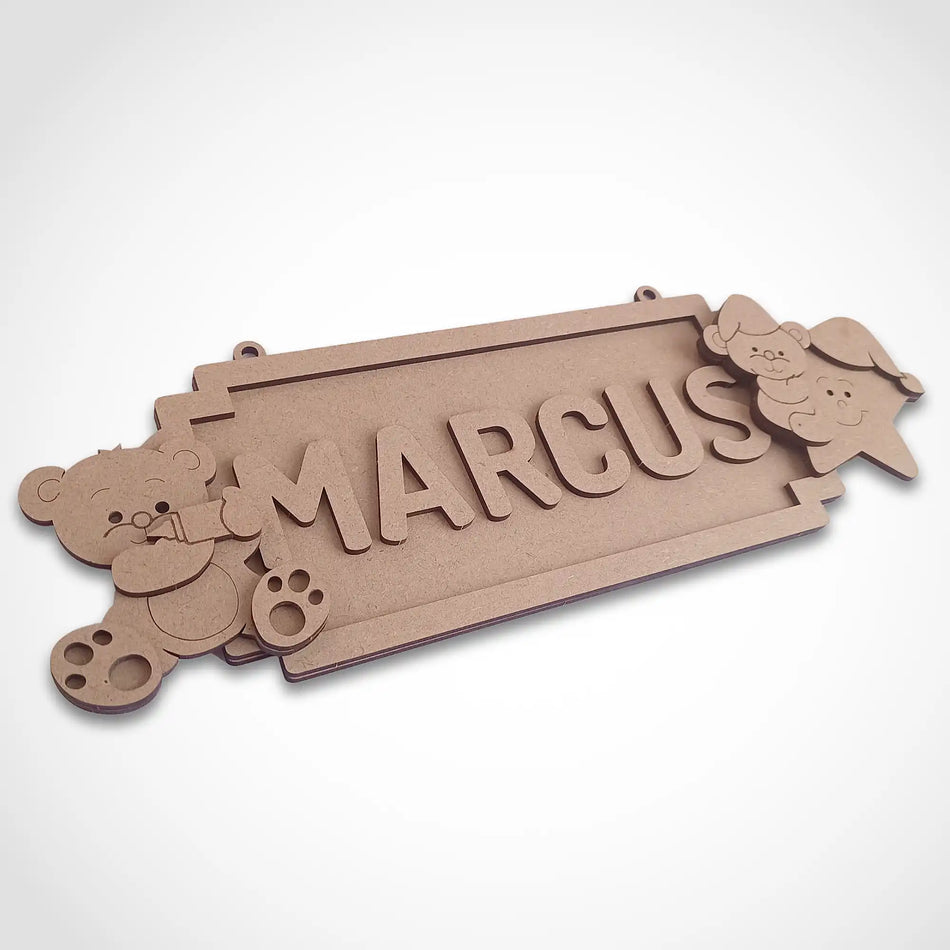 Personalised Baby Bear Name Sign
