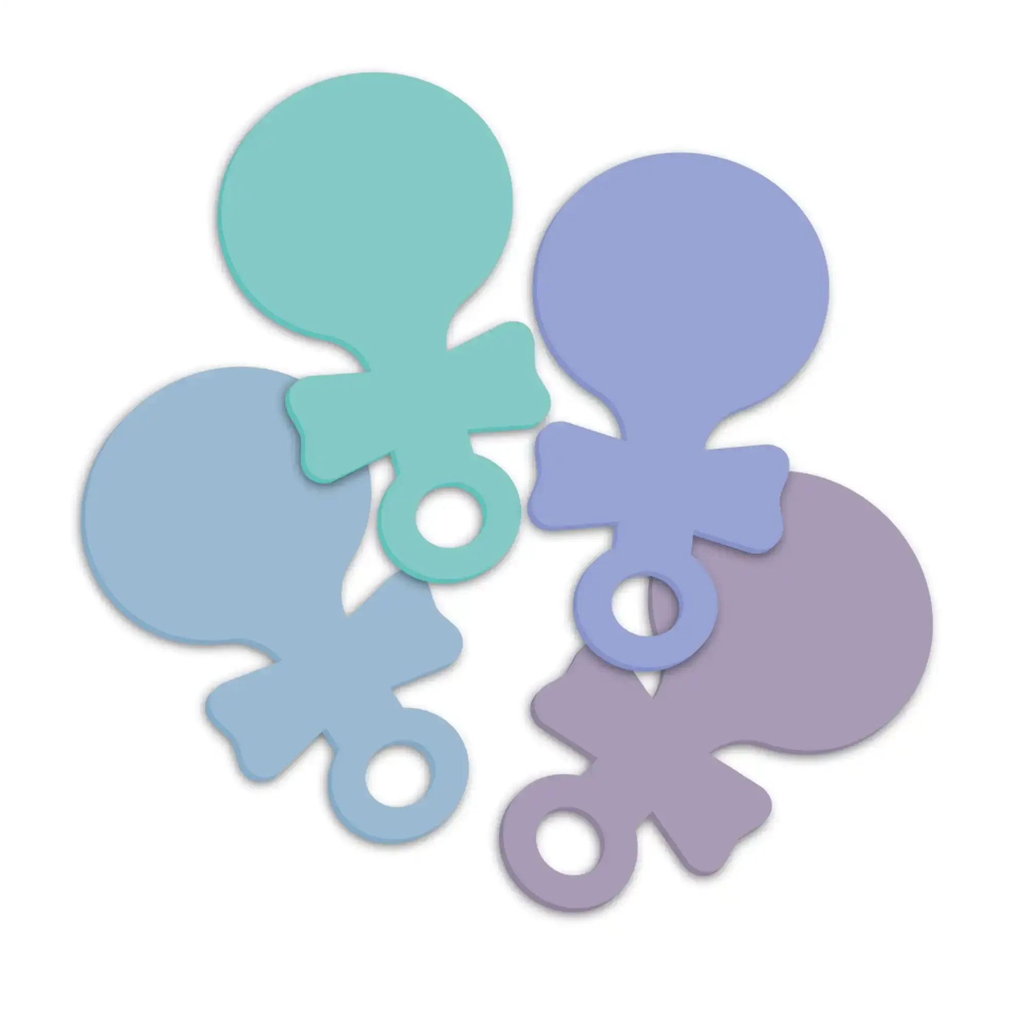 Acrylic Craft Shapes - Baby Rattle Acrylic Blanks