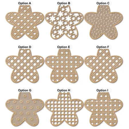 bespoke floral rattan sign patterns