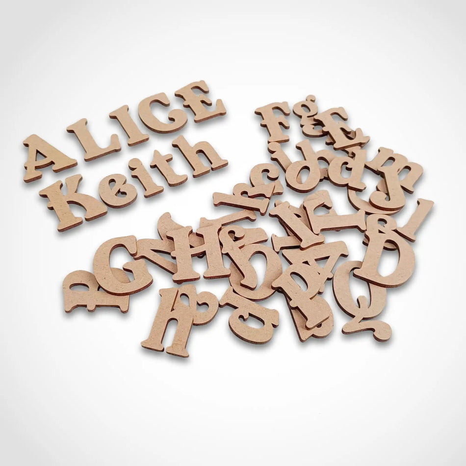 Blank Letters and Numbers - MDF Craft Shapes