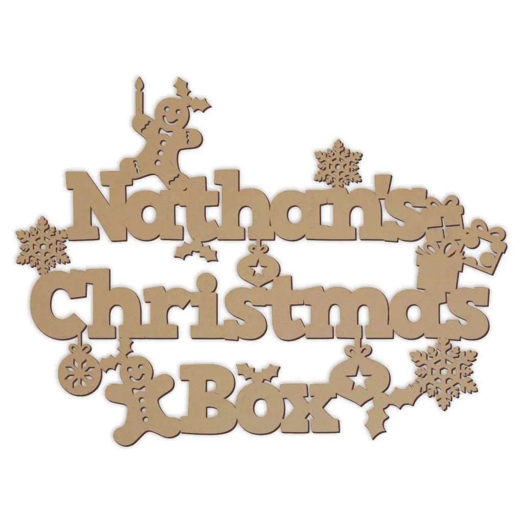 Christmas Box topper with bold font
