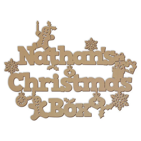 Christmas Box topper with bold font