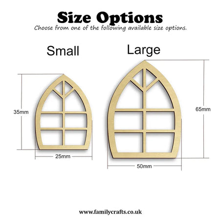 cathedral windows size options