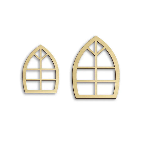cathedral style fairy door windows