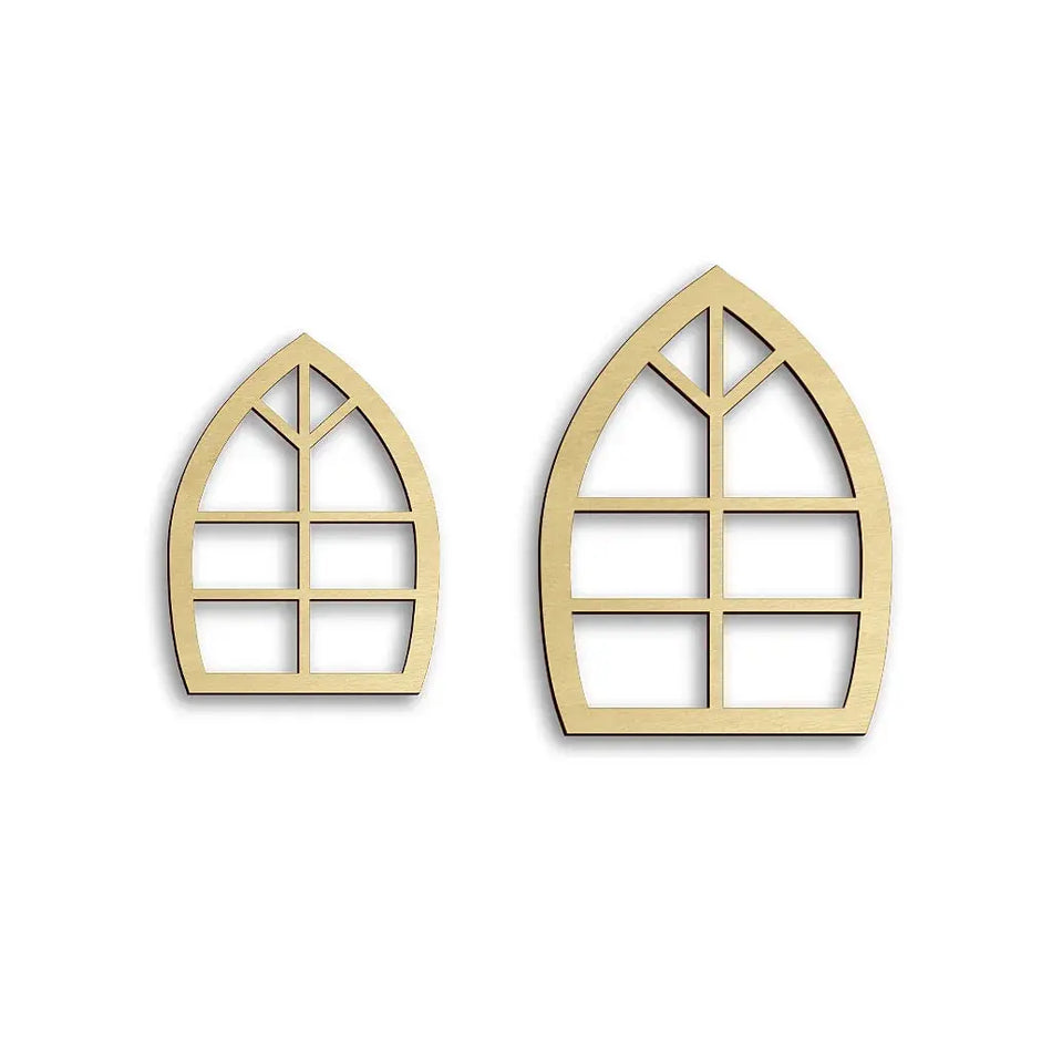 cathedral style fairy door windows