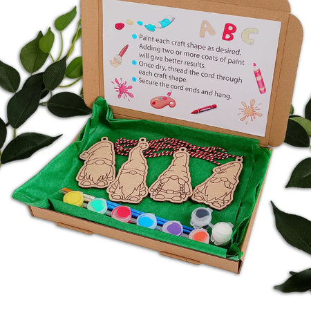Christmas Gonk Decorations Painting Craft Kit Family Crafts