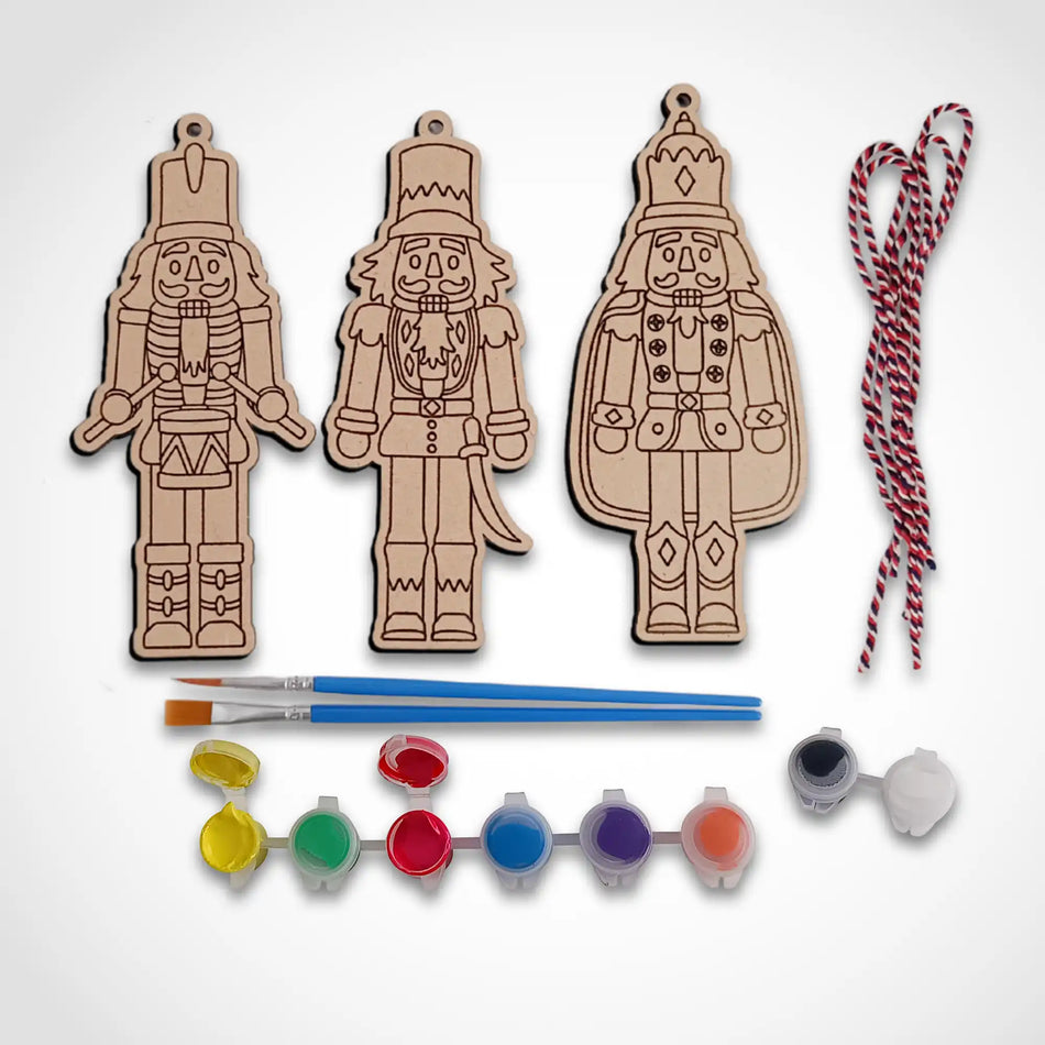 Christmas Nutcracker Soldiers Painting Craft Kit