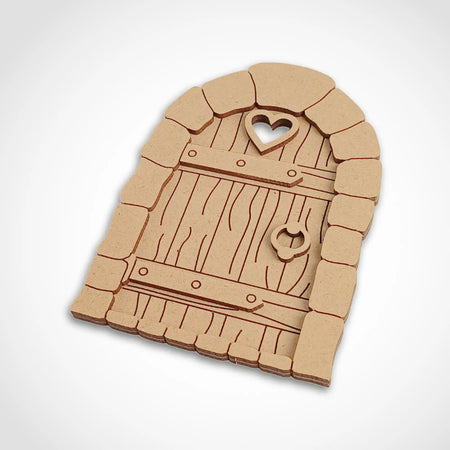 Cobblestone Layered Fairy Door Craft Kit with Woodgrain