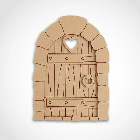 Cobblestone Fairy Door Craft Kit with Woodgrain