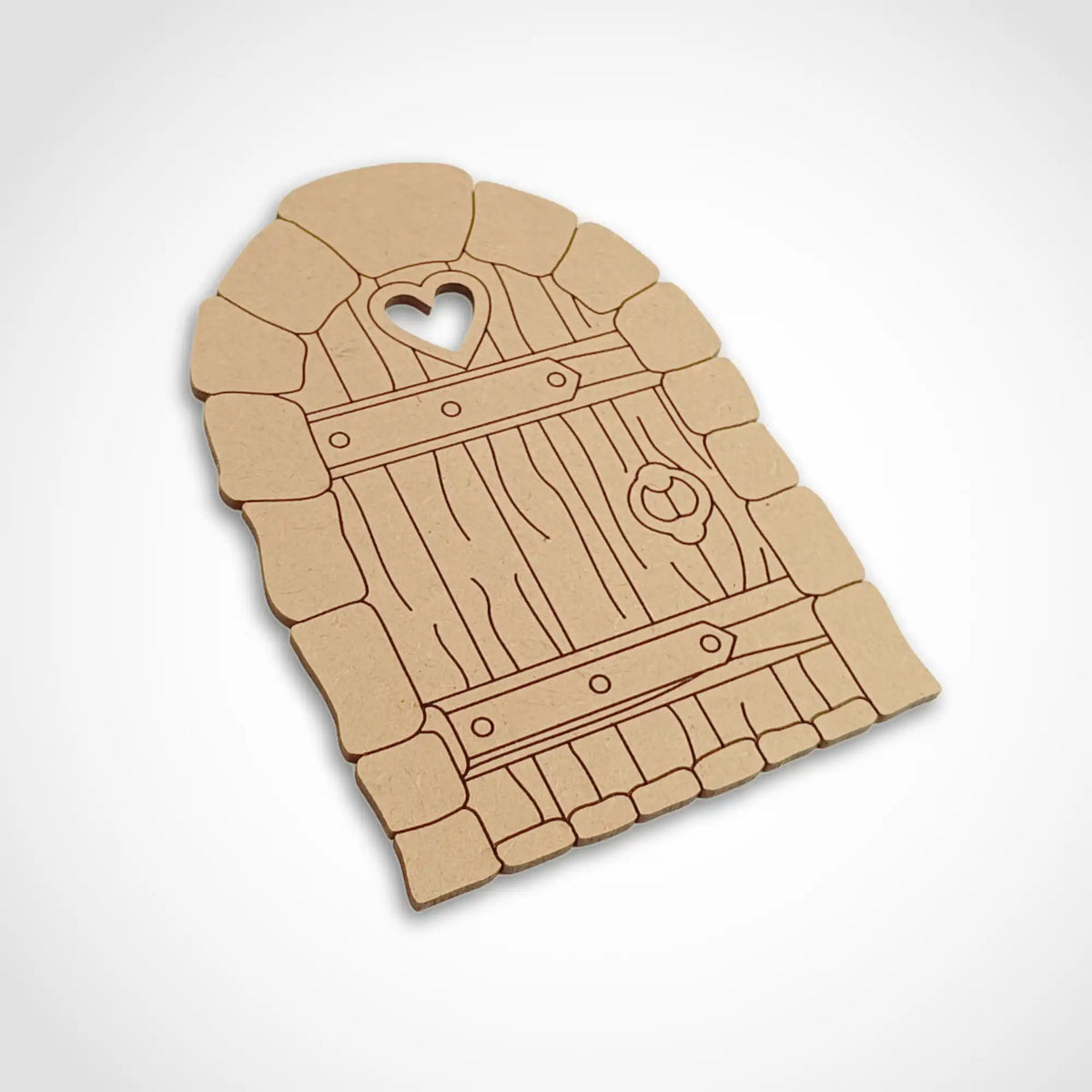Cobblestone Fairy Door with Woodgrain