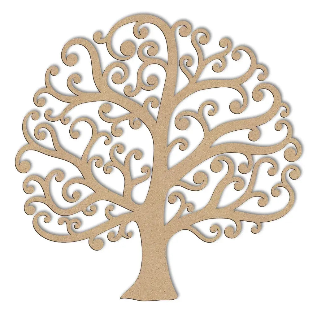 Curly Branch Family Tree Craft Shape - Embrace Whimsy Decor