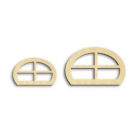 curved window for fairy door