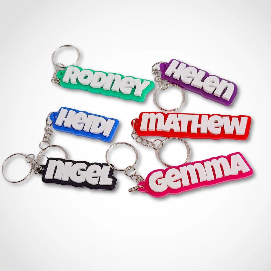 Personalised Acrylic Name Keyring