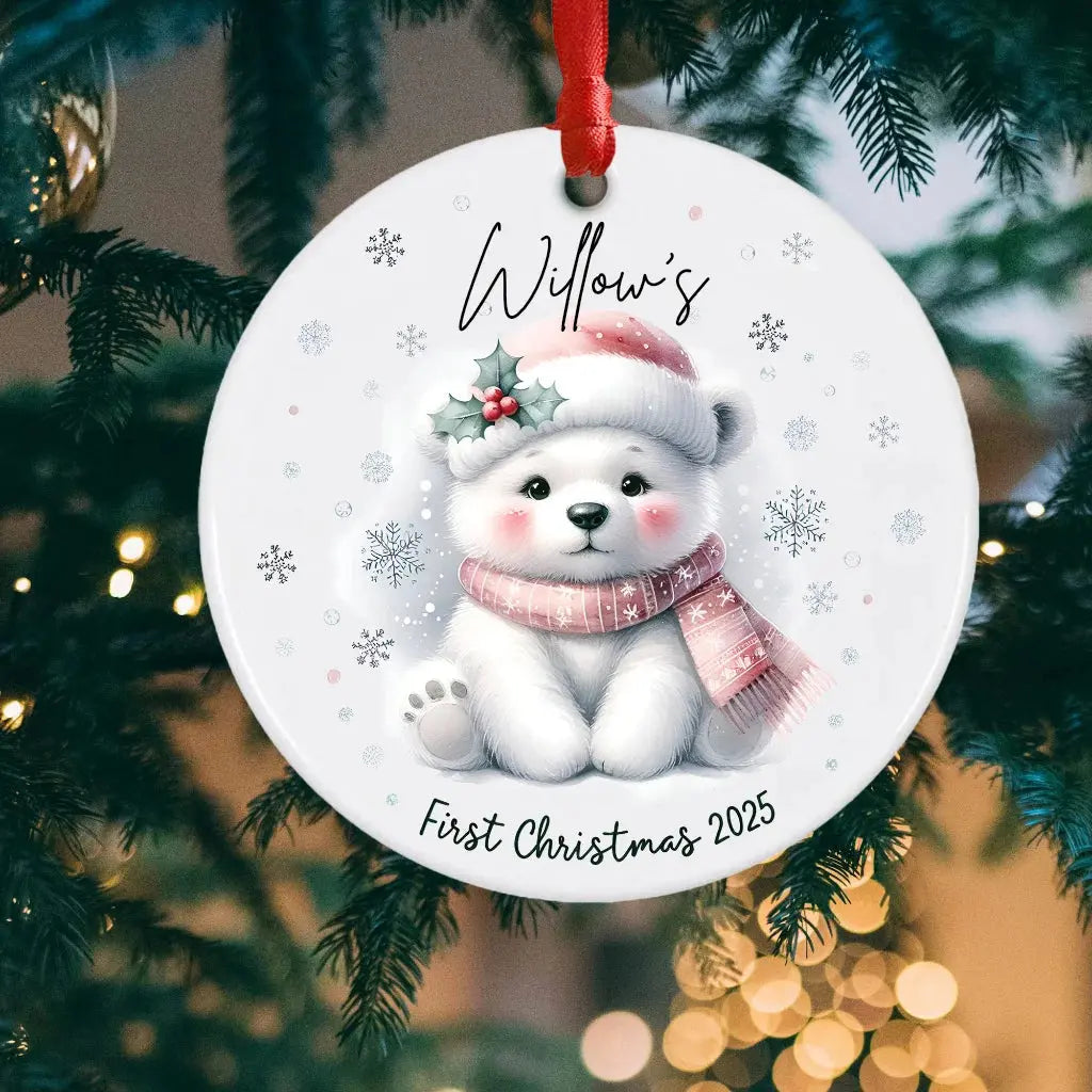Baby's First Christmas Polar Bear Bauble