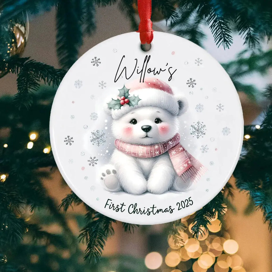 Baby's First Christmas Polar Bear Bauble