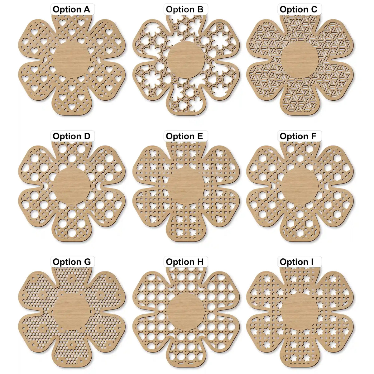 Personalised nursery wall sign pattern options