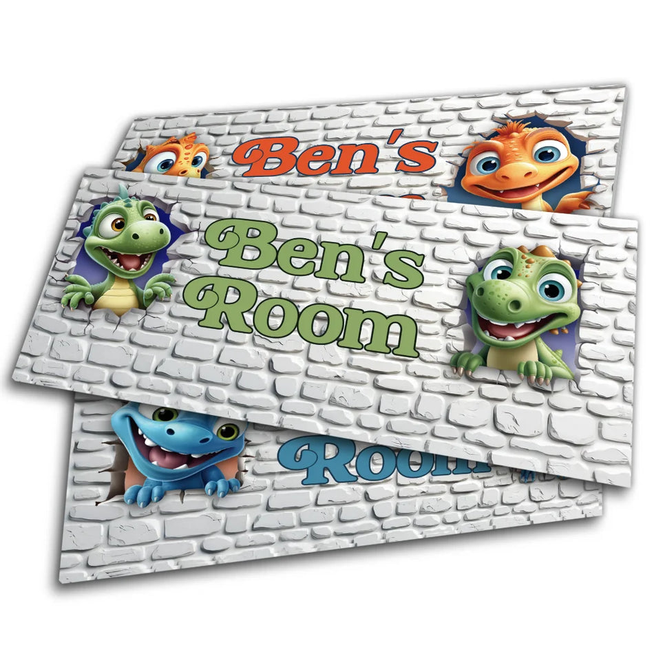 Personalised Dinosaur Name Sign