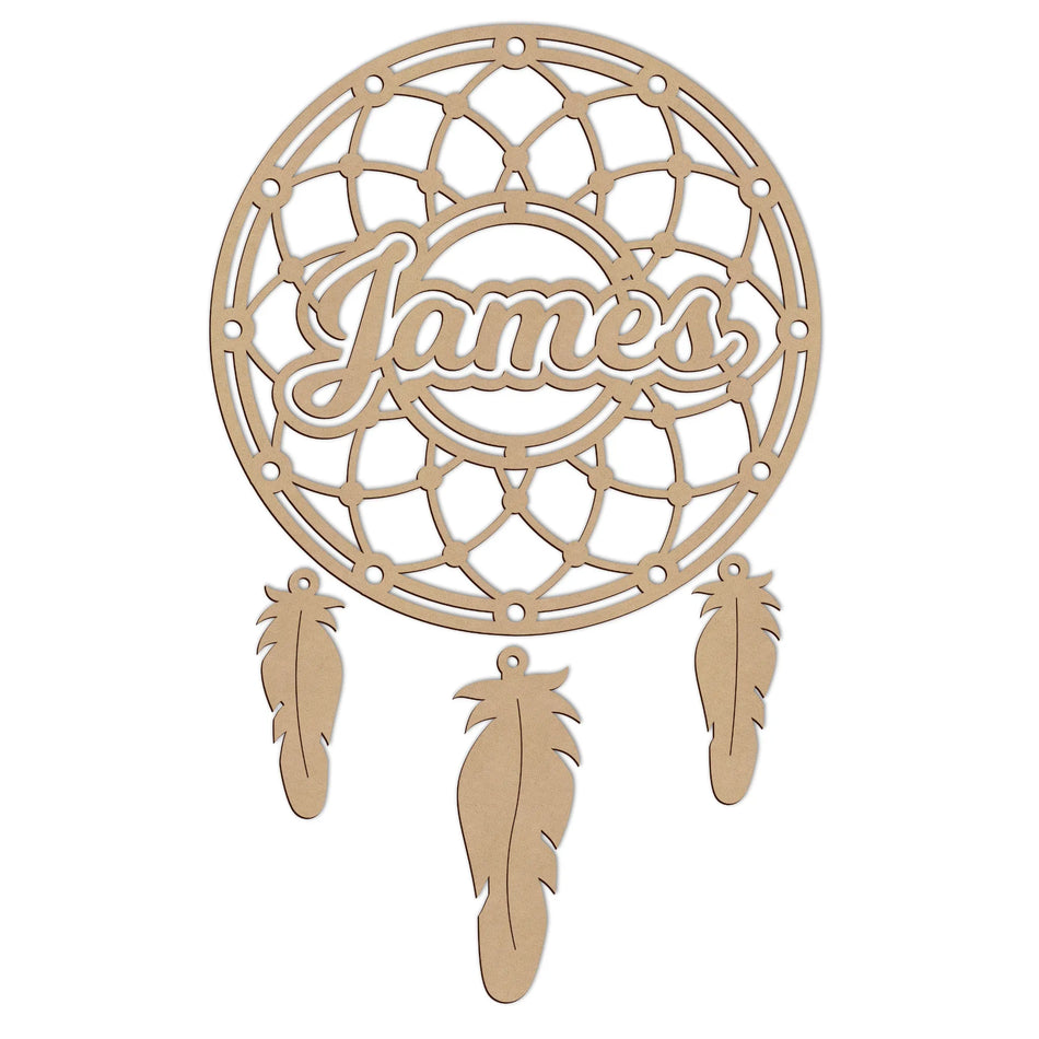 DIY Personalised Dreamcatcher Craft Kit – Wooden Kids Craft Blank
