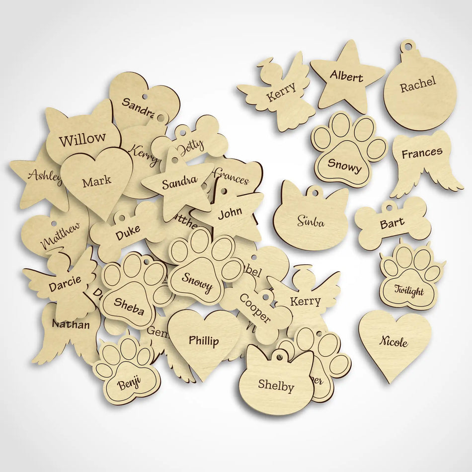 Engraved Wooden Plywood Hearts