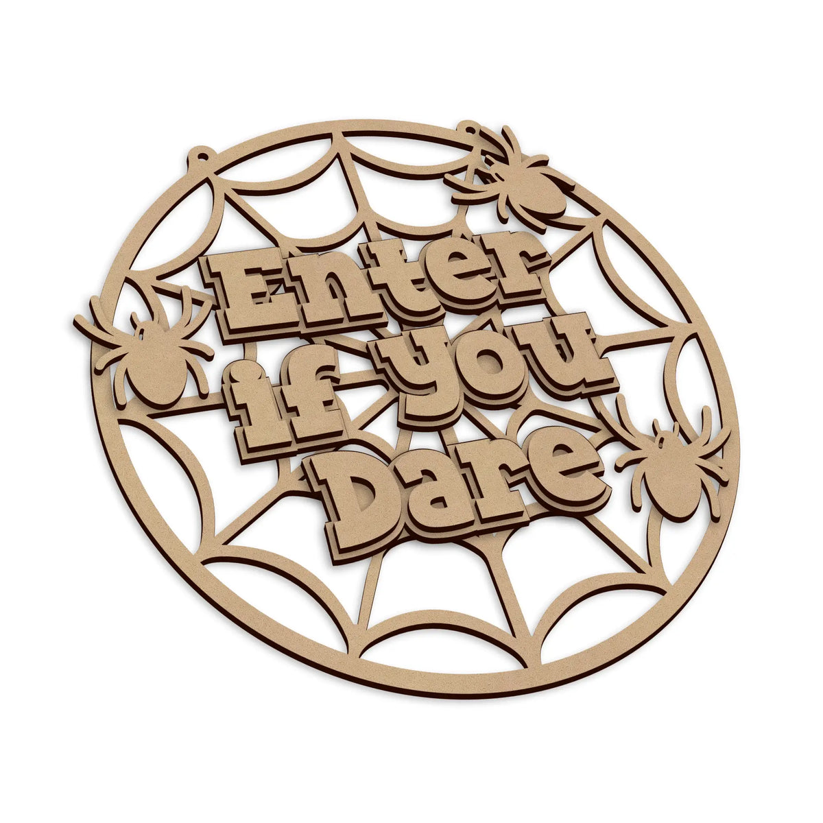 Wooden Enter If You Dare Halloween Sign wall decoration.