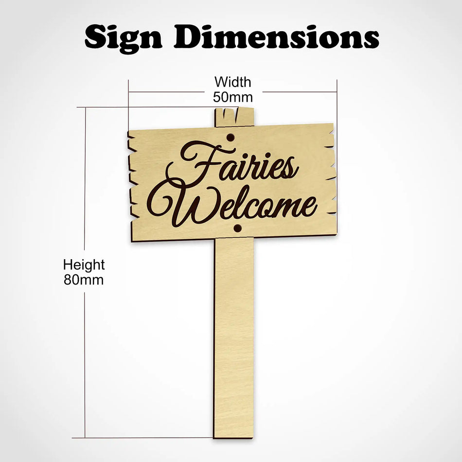 Fairies Welcome Garden Sign Posts