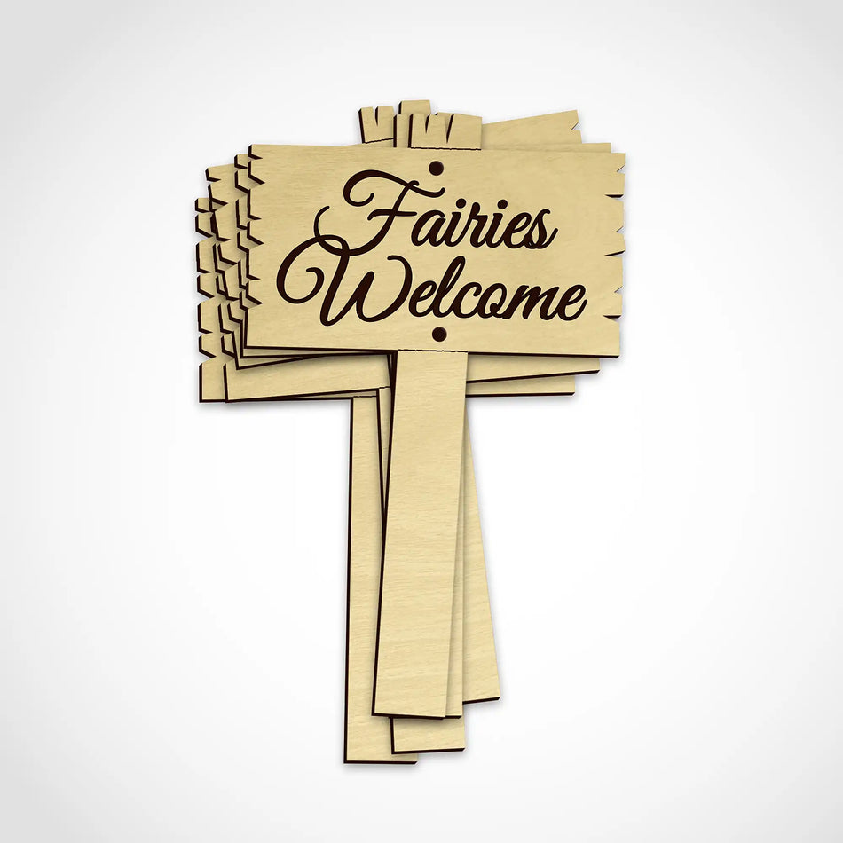 Fairies Welcome Garden Sign Posts