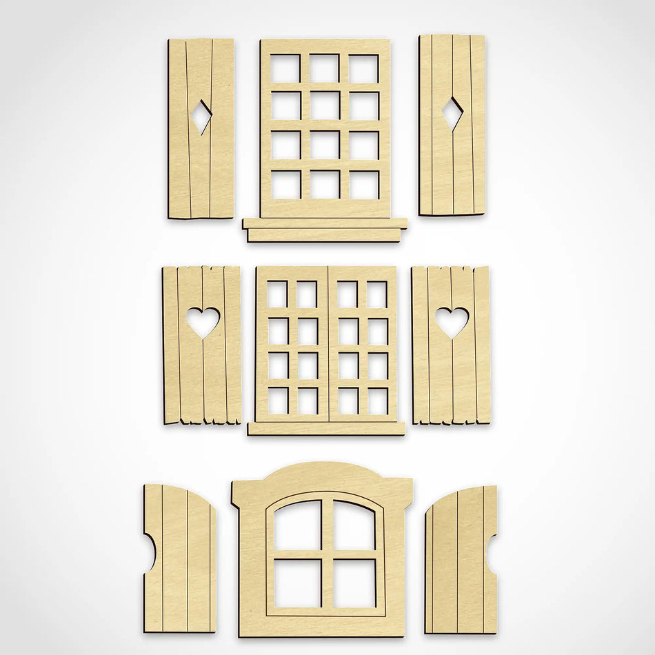 Fairy Door Windows with Shutters