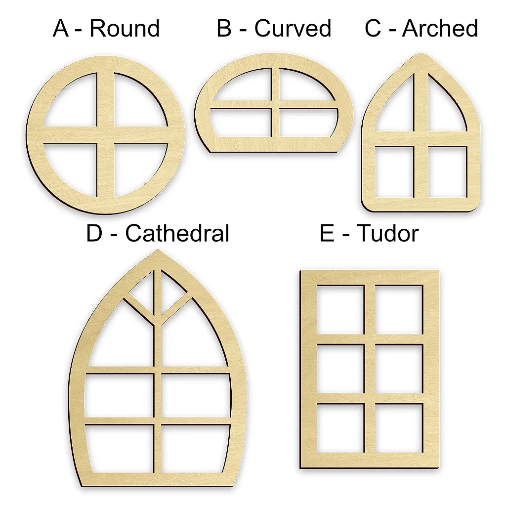 Funhouse Windows Fairy House Windows - A Touch of Enchantment to Fairy or Doll Houses