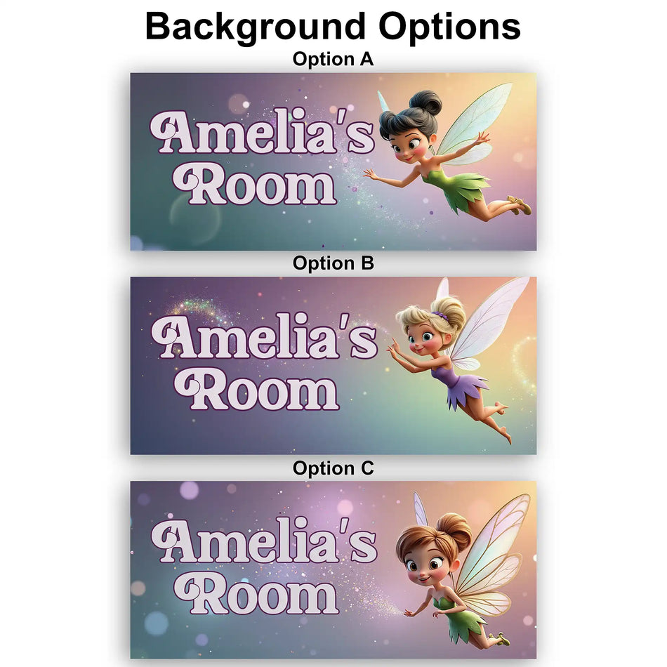 Personalised Tinkerbell Fairy Name Sign