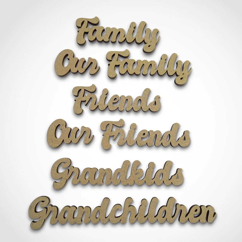 Family Tree Word Option Packs