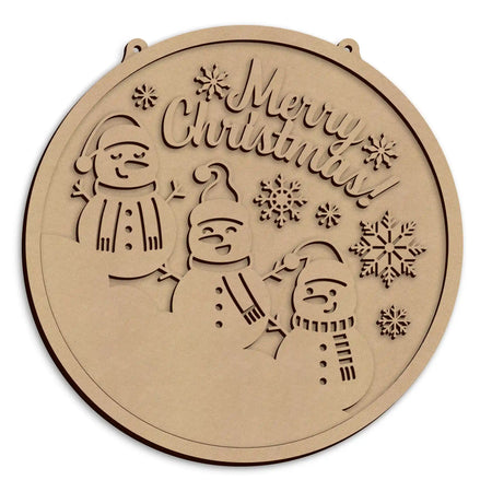Festive Merry Christmas Home Decor wooden decoration ready to paint and personalise for Christmas.