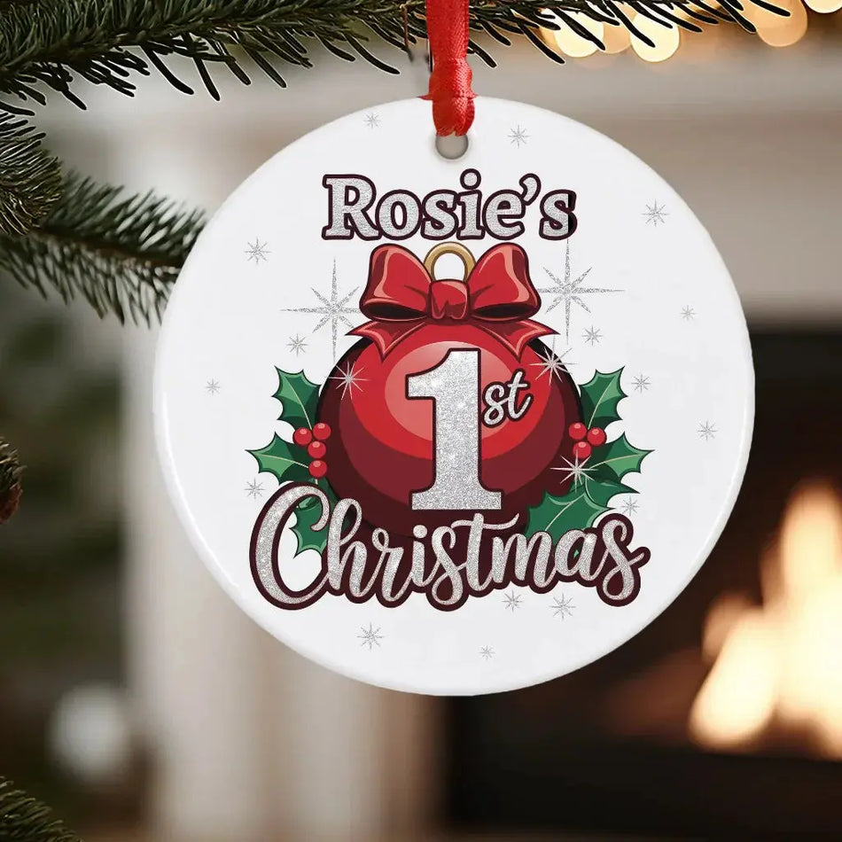 Baby's First Christmas Ceramic Bauble