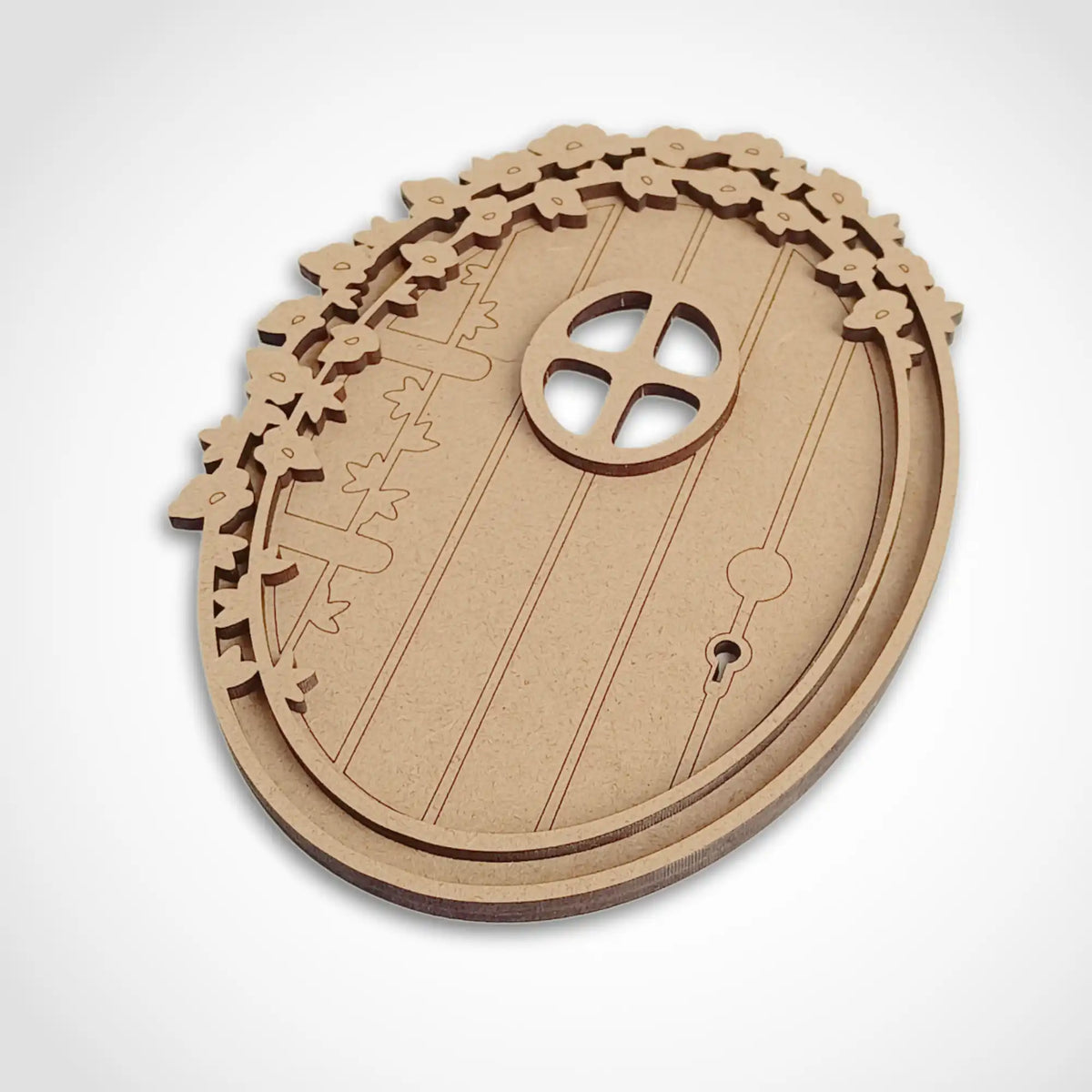 Layered Oval Floral Fairy Door Craft Kit