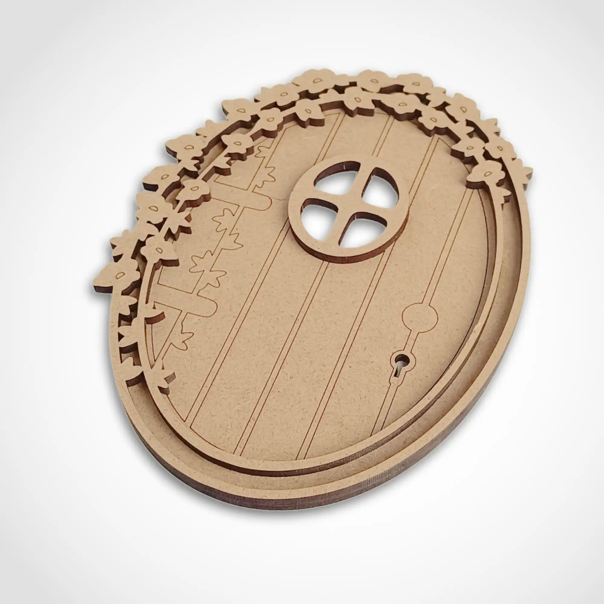 Layered Oval Floral Fairy Door Craft Kit