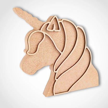 Freestanding MDF Wood Unicorn Shapes