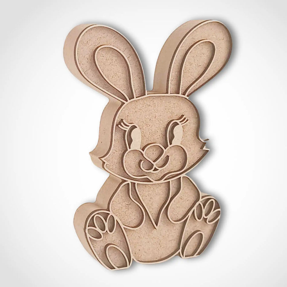 Standalone Blank Wooden MDF Bunny Shapes