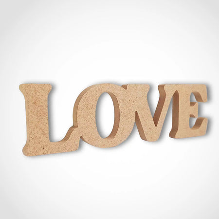 Freestanding Love Word Craft Shape