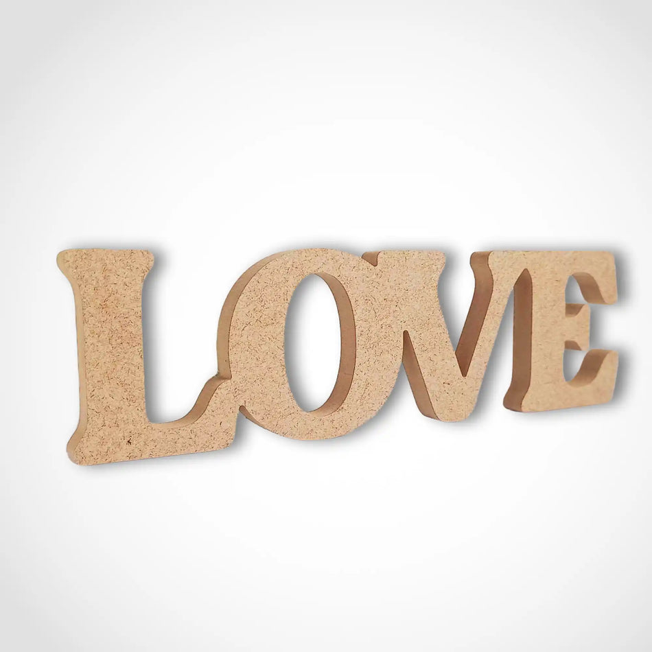 Freestanding Love Word Craft Shape