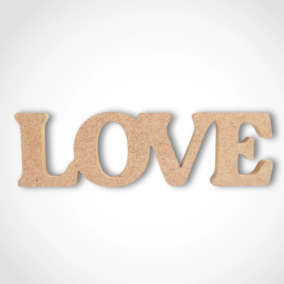 Freestanding Love Word Craft Shape