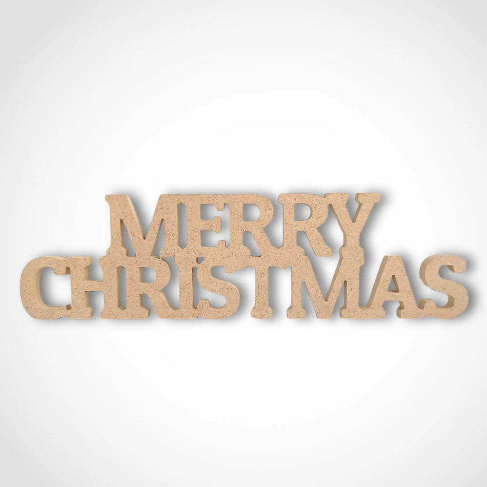 Freestanding Merry Christmas Word Craft Shape