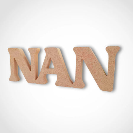 Freestanding Wooden Nan Word Plaque