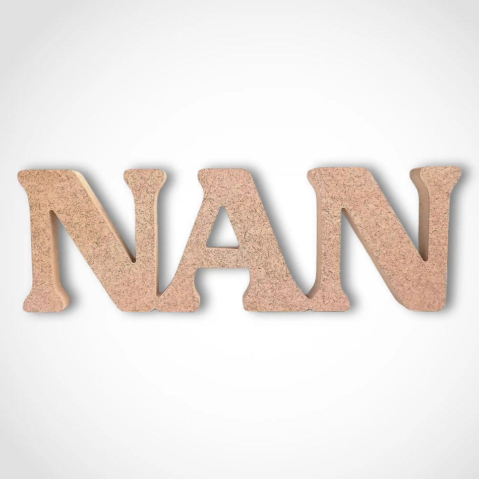 Freestanding Nan Word Art